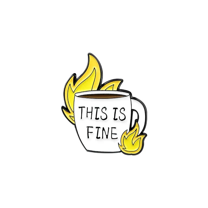 Enamel Pins Custom Funny Dark Humor Fire Earth Brooches Lapel Badge Bag Cartoon Jewelry Gift for Friends