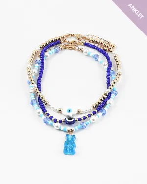 Evil Eye and Gummy Bear Anklet