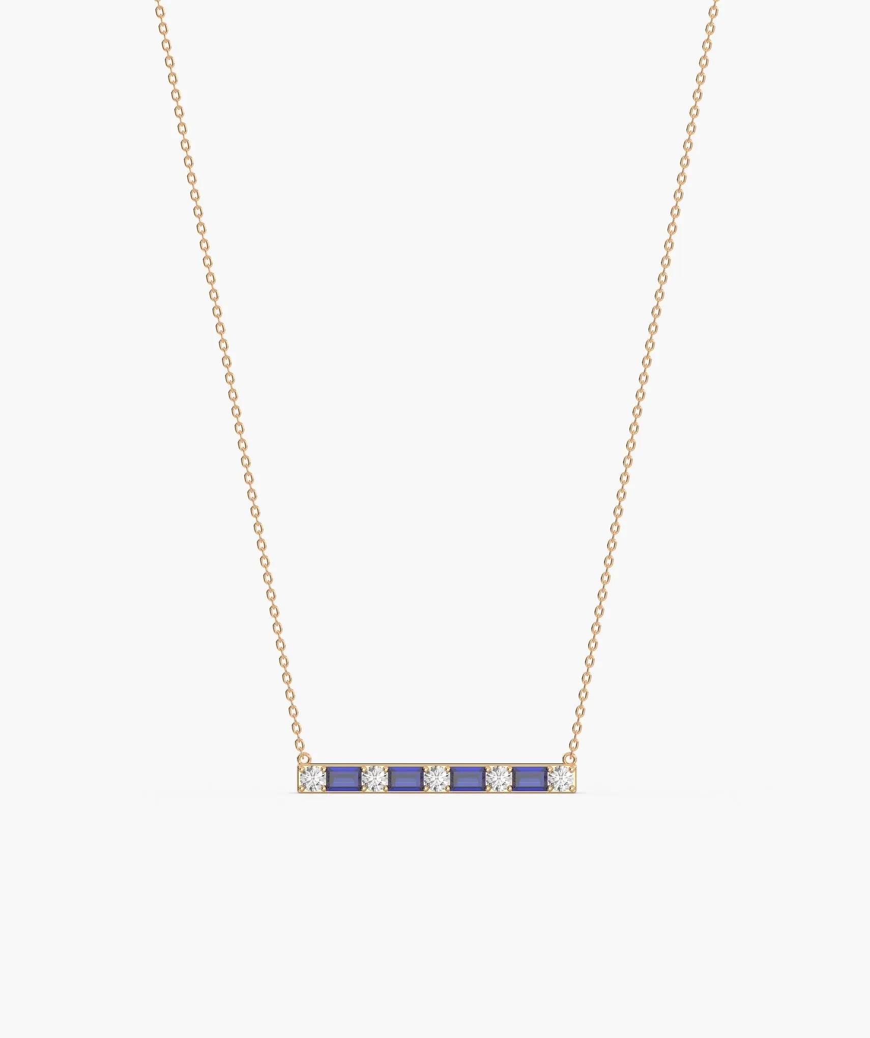 Fancy Bar Style Gold Necklace