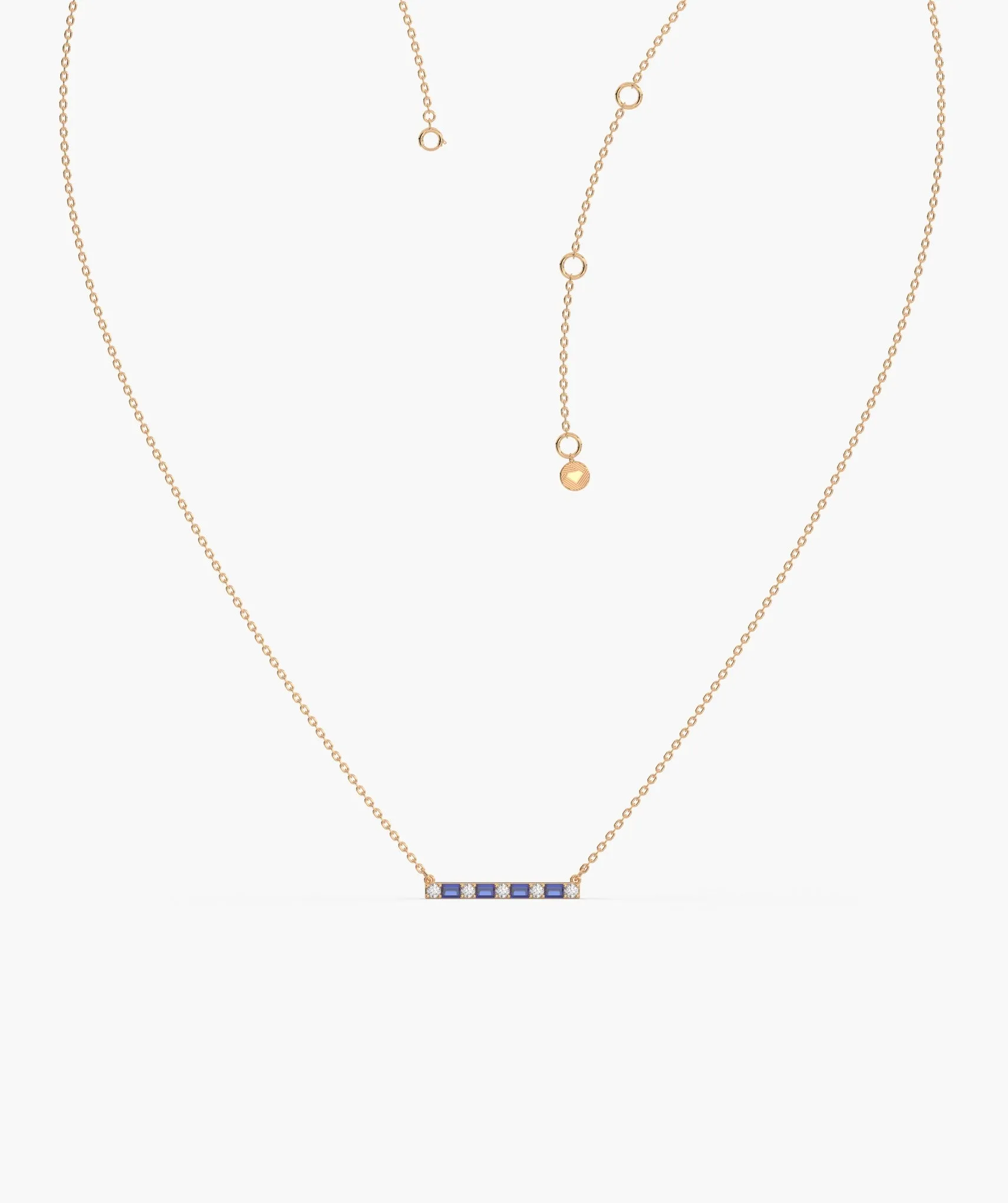 Fancy Bar Style Gold Necklace