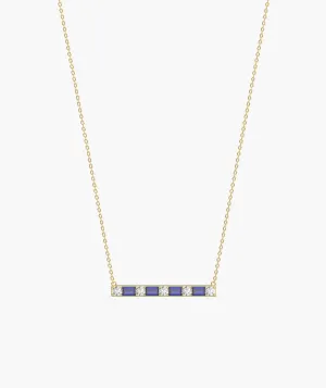 Fancy Bar Style Gold Necklace