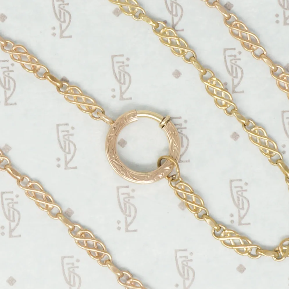Fancy Clasp Knot Work Link Necklace