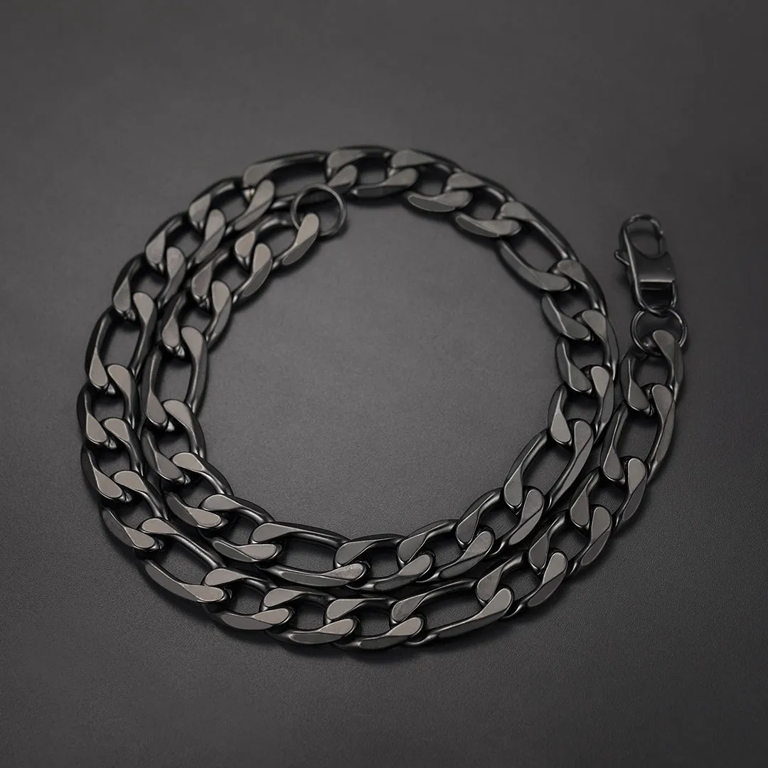 Figaro Cuban Link Necklaces Chain for Men 4/6/9/13 MM Width