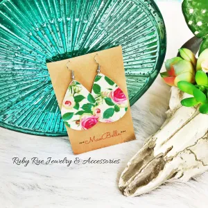 Floral Canvas Earrings