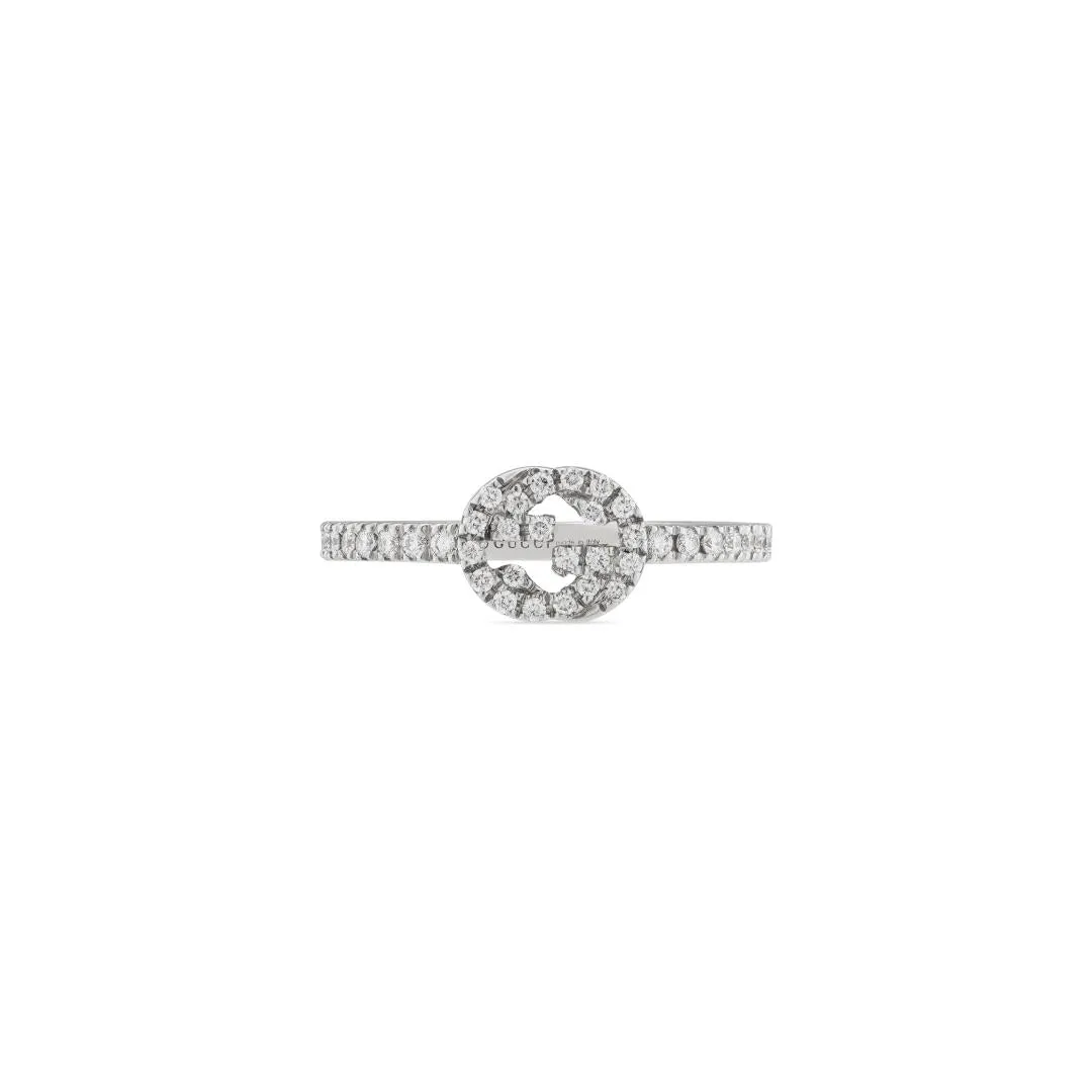 GC Interlocking 18ct White Gold Diamond Ring D