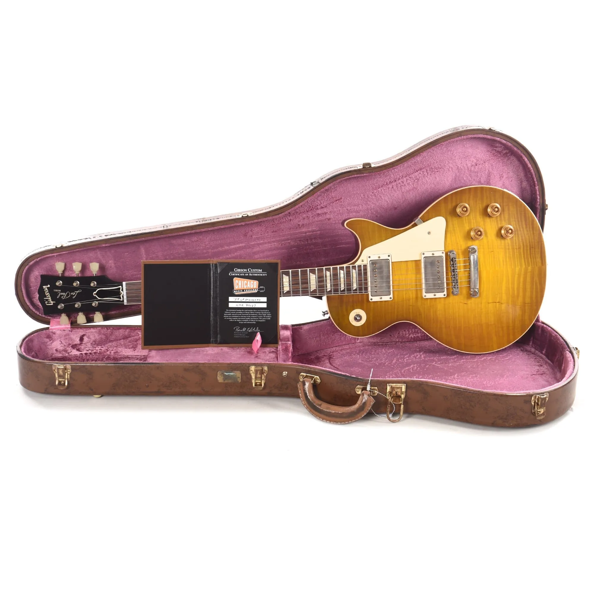 Gibson Custom 1958 Les Paul Standard "CME Spec" Green Lemon Light Aged w/60 V2 Neck