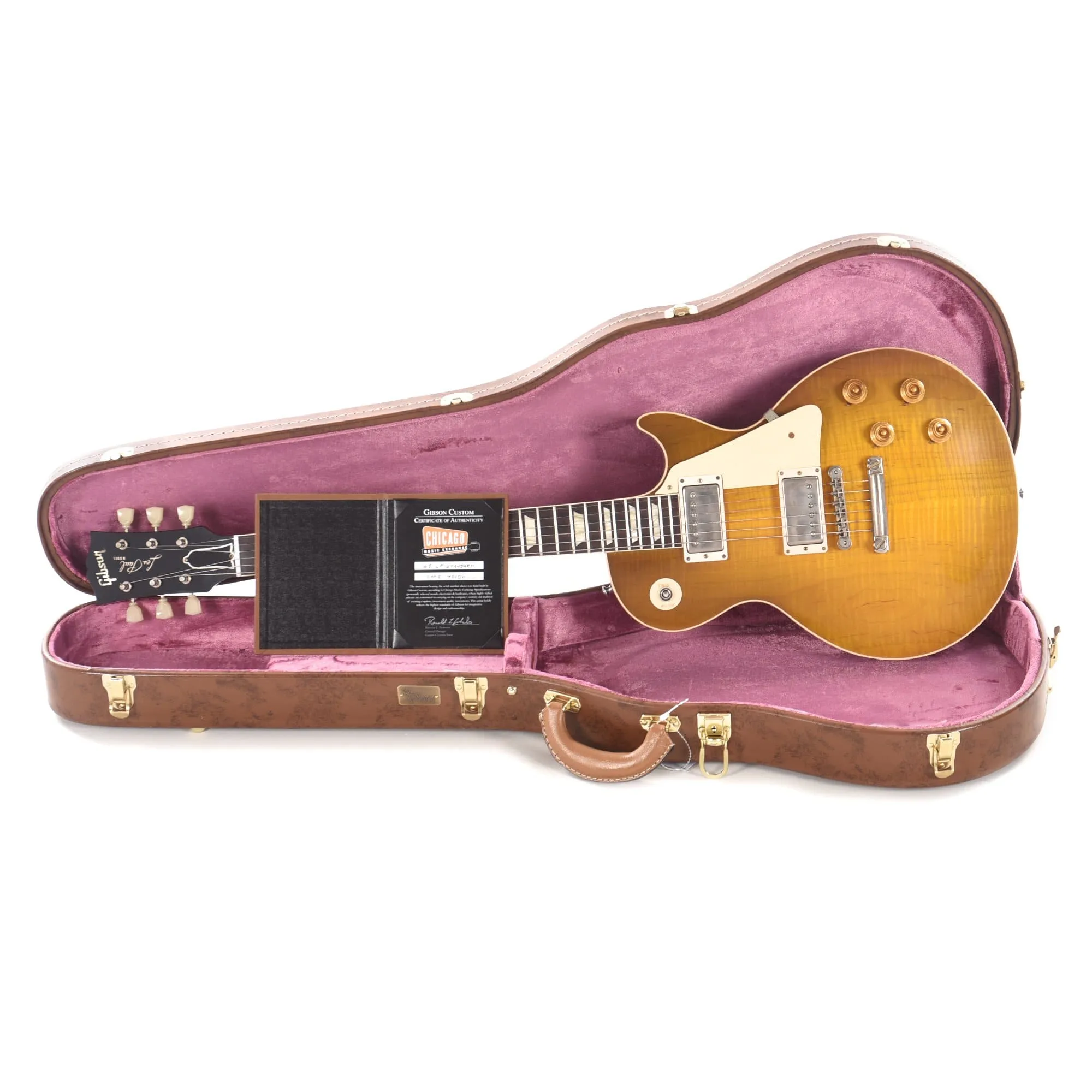 Gibson Custom 1958 Les Paul Standard "CME Spec" Plain Top Green Lemon VOS w/60 V2 Neck Profile