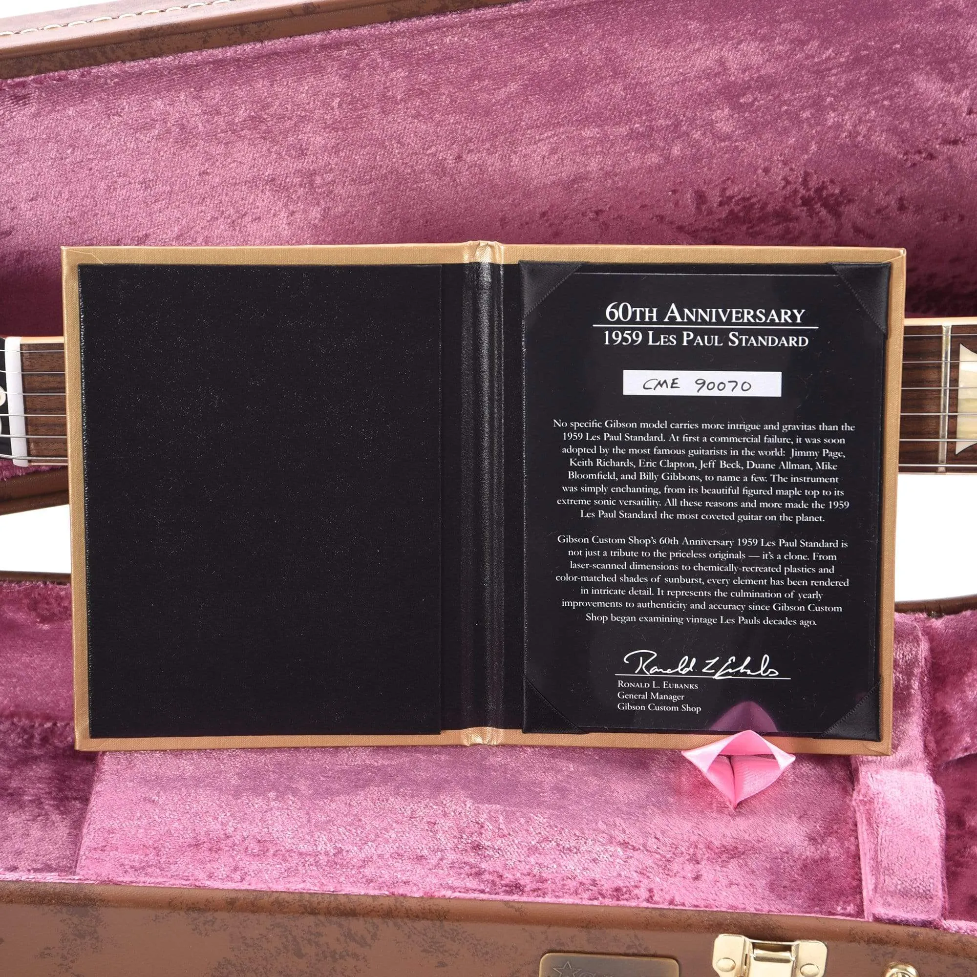 Gibson Custom 60th Anniversary 1959 Les Paul Standard "CME Spec" Amber VOS