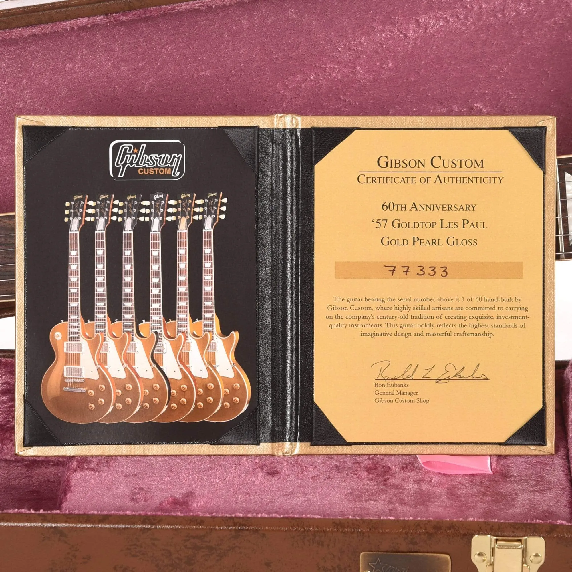 Gibson Custom Les Paul 1957 Goldtop 1960th Anniversary Pearl Gold Gloss