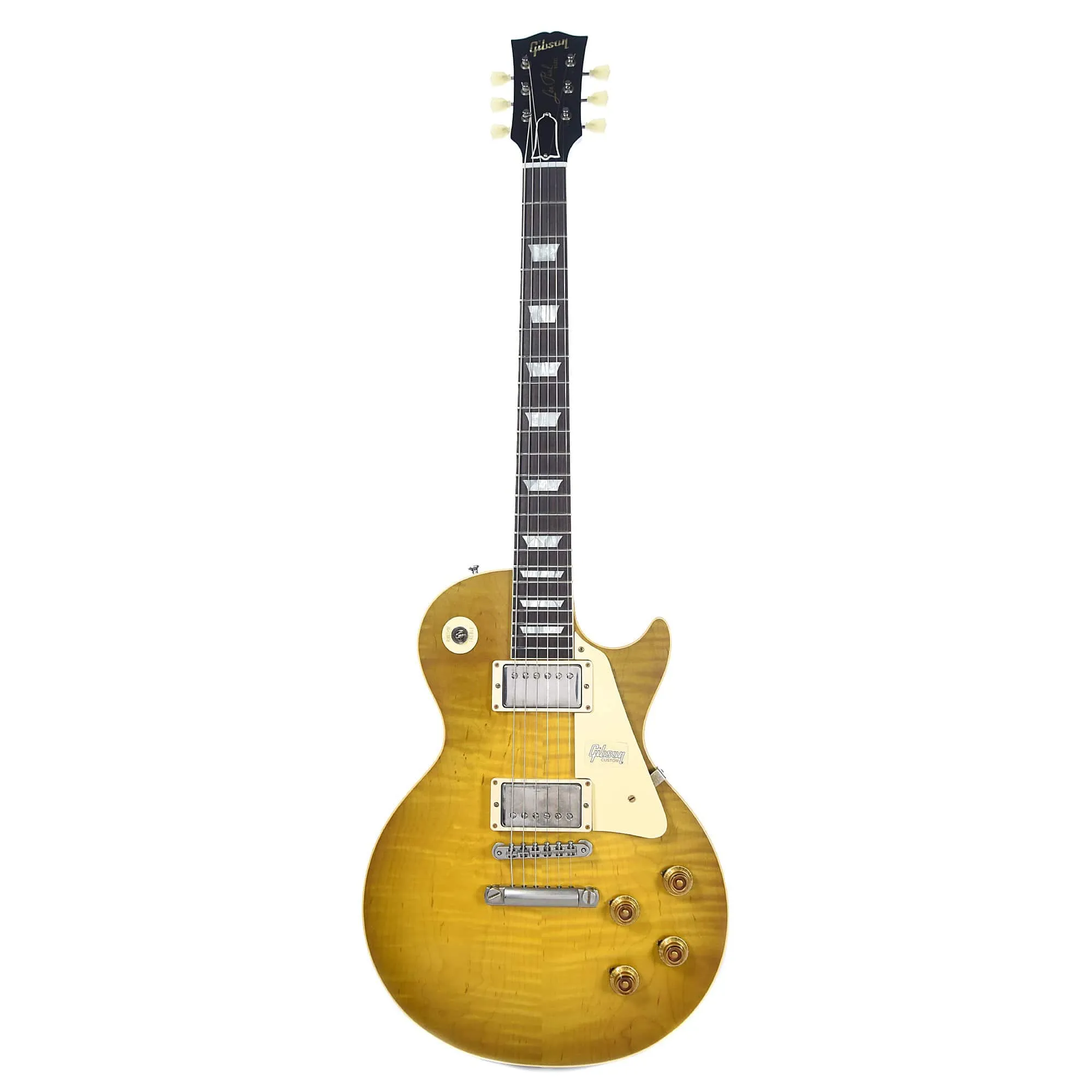 Gibson Custom Les Paul Standard Plain Top Green Lemon VOS w/Carmelita Neck