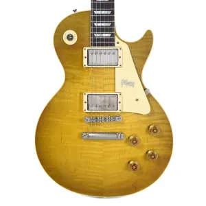 Gibson Custom Les Paul Standard Plain Top Green Lemon VOS w/Carmelita Neck