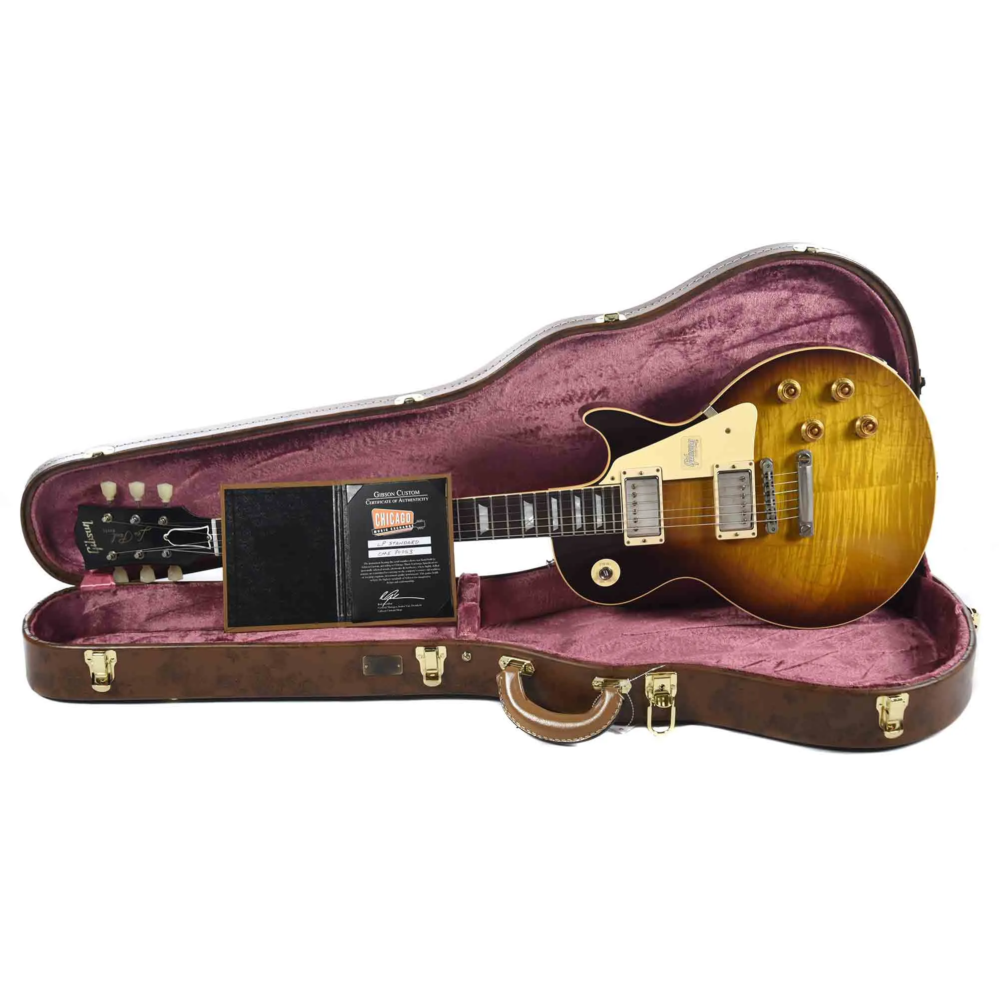 Gibson Custom Les Paul Standard Plain Top Kindred Burst Fade VOS w/Carmelita Neck