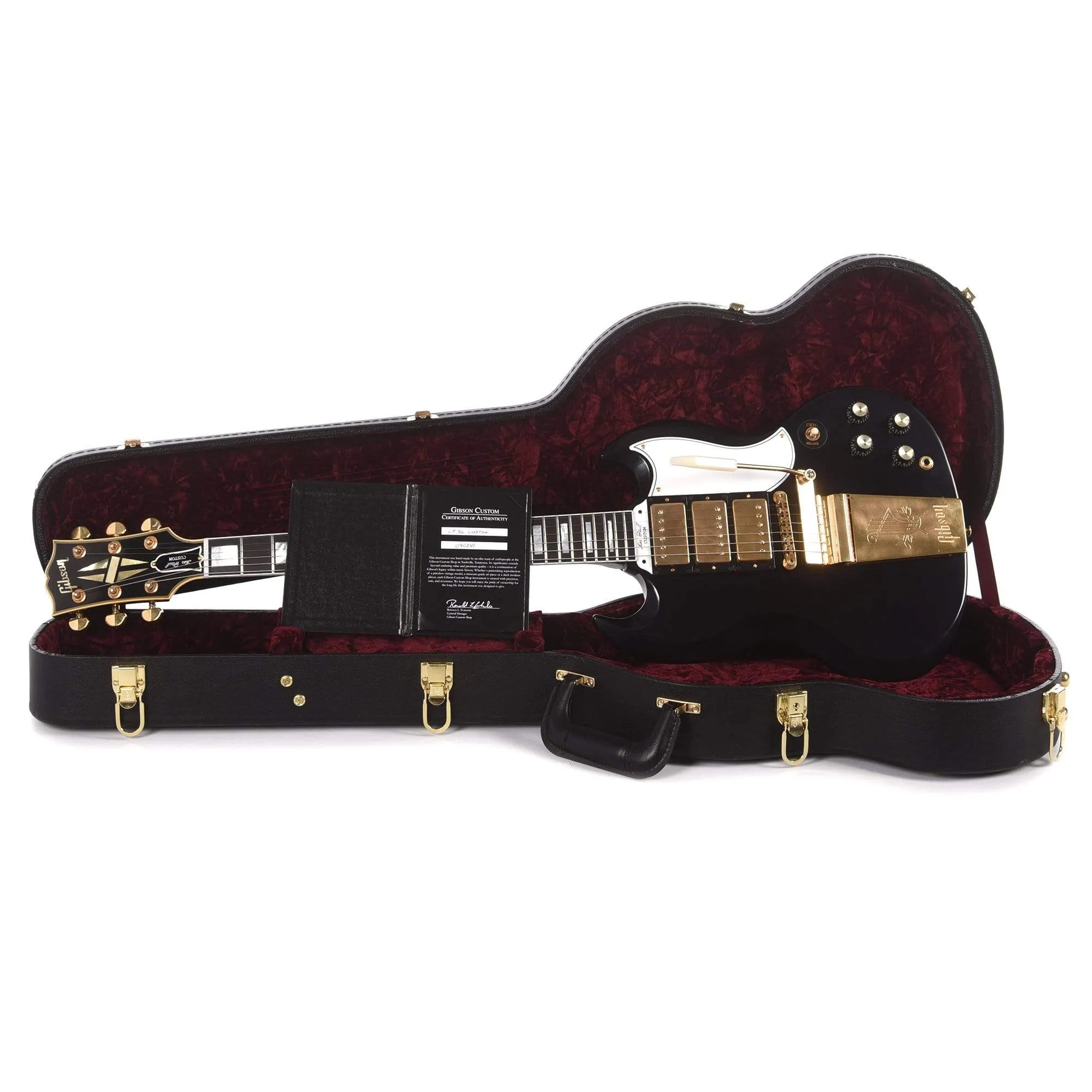 Gibson Custom SG Custom 3-Pickup Oxblood VOS w/Maestro Vibrola