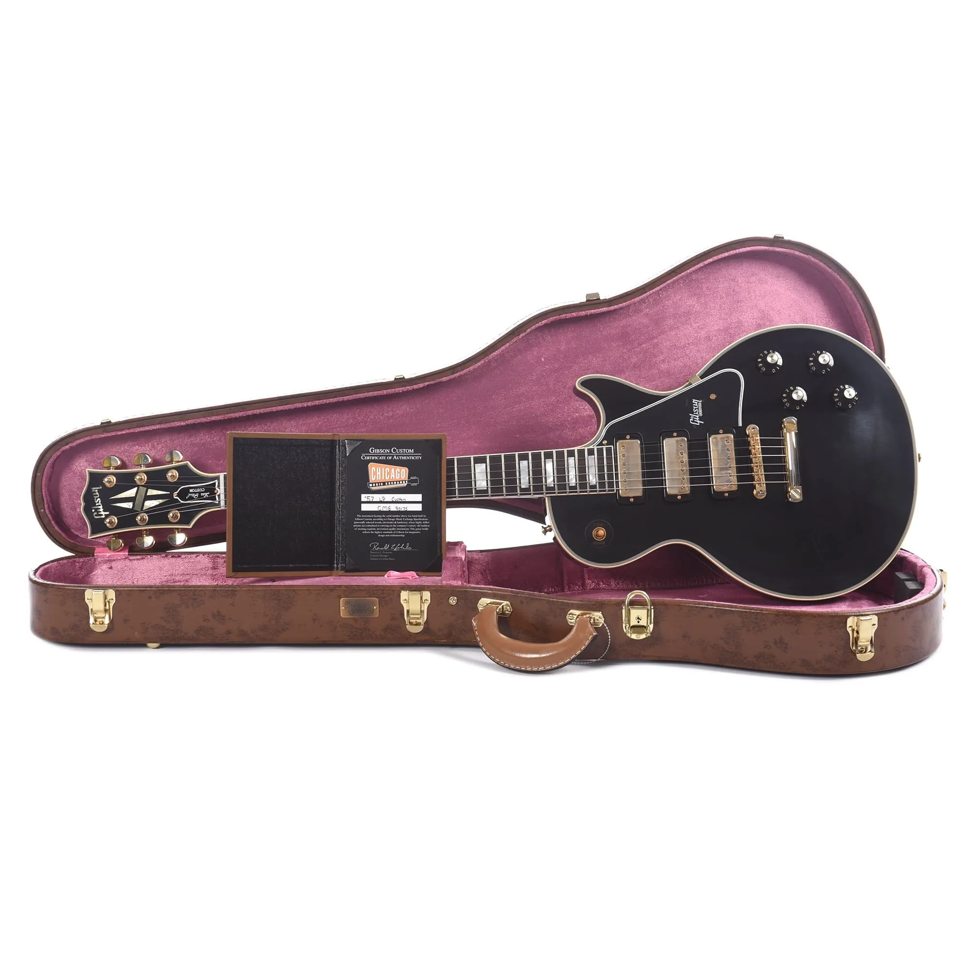 Gibson Custom Shop 1957 Les Paul Custom 3-Pickup Ebony VOS