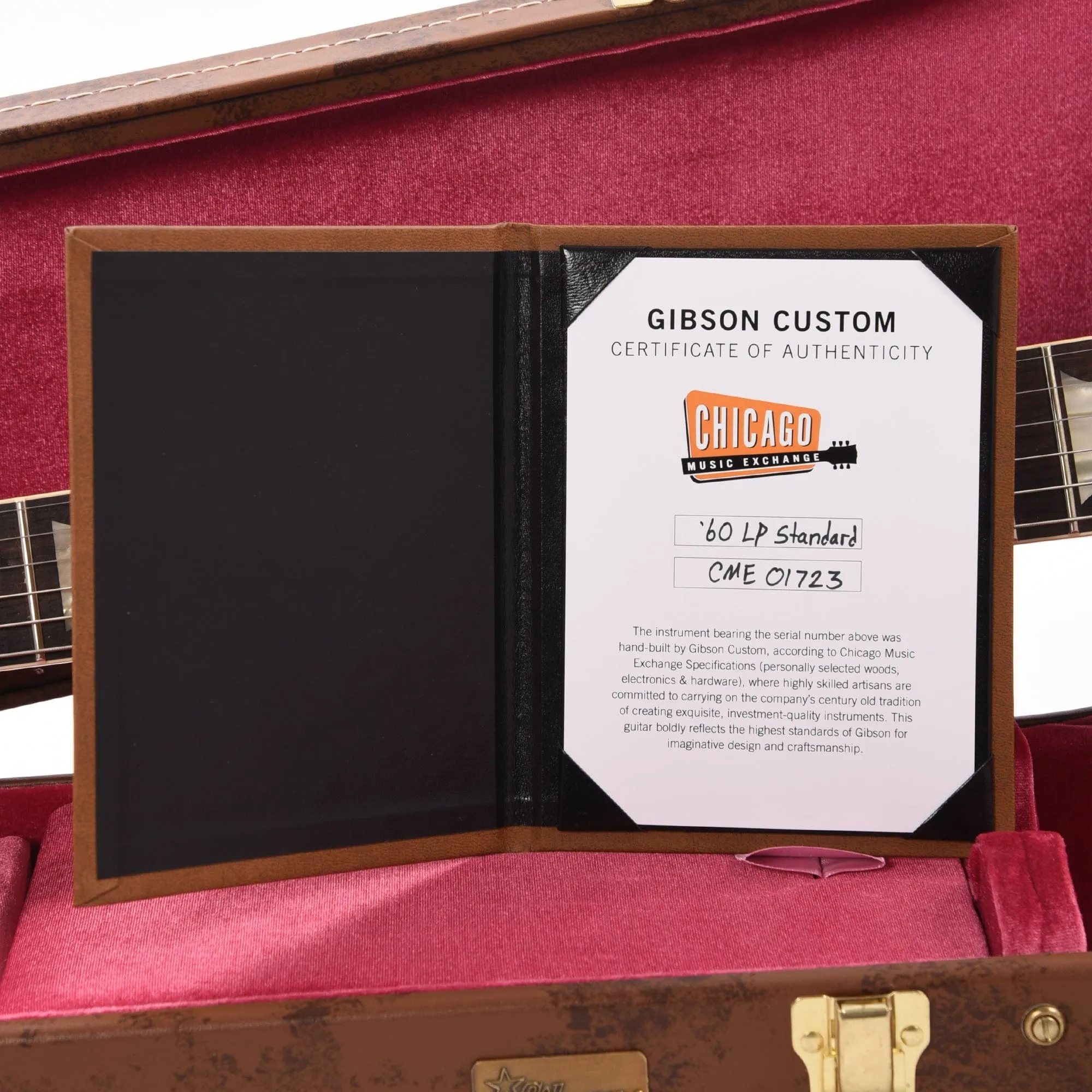 Gibson Custom Shop 1960 Les Paul Standard "CME Spec" Washed Bourbon Burst VOS w/60 V2 Neck