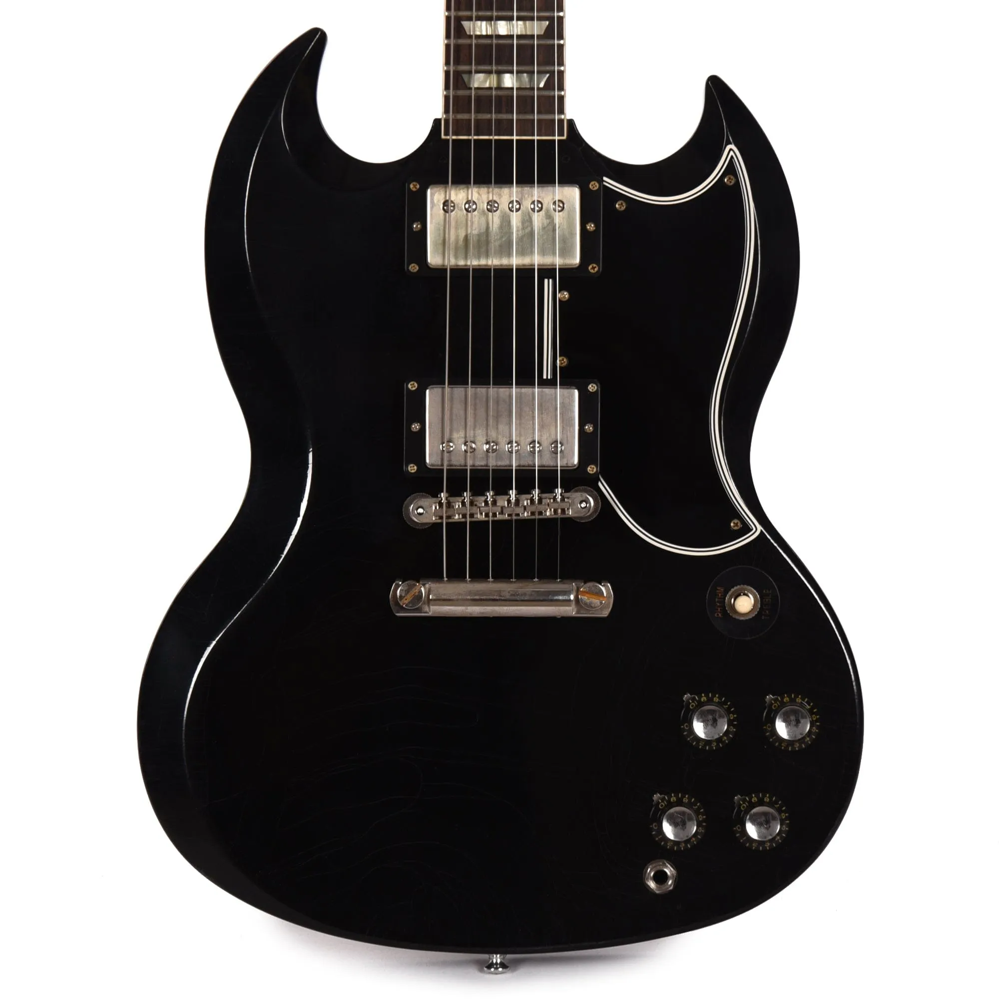 Gibson Custom Shop Murphy Lab 1961 Les Paul SG Standard "CME Spec" Ultra Light Aged Antique Ebony w/Stop Bar & Grovers