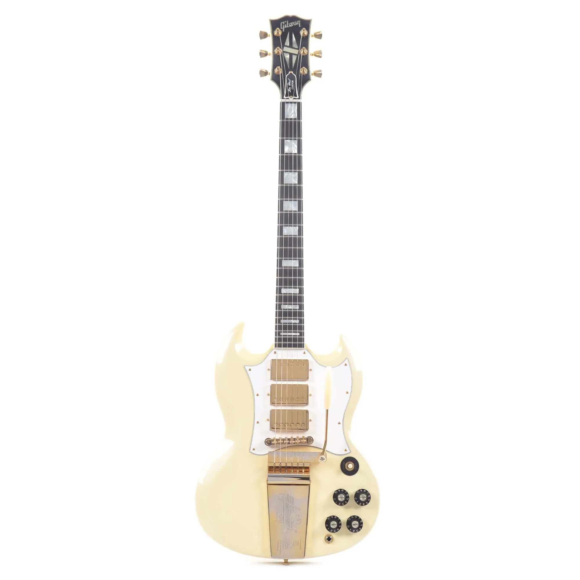 Gibson Custom Shop SG Custom 3-Pickup Classic White VOS w/Maestro