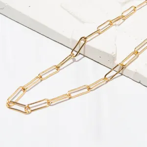 GILDED GOLD NECKLACE NECKLACE 18" PAPER CLIP