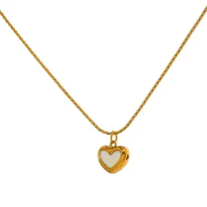 Golden Love Heart Pendant