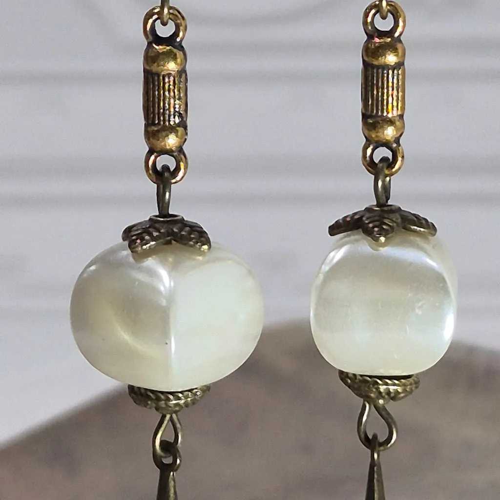 Golden Pearl Earrings