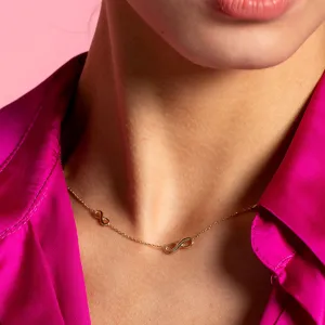 Graduated Infinity Necklace | 9ct Gold