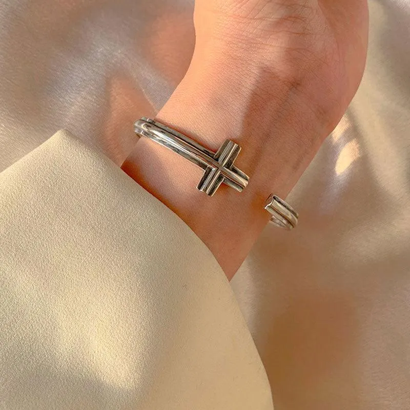 Great Gift Ideas - Fashion Creative Cross Geometric Vintage Minimalist Bracelet