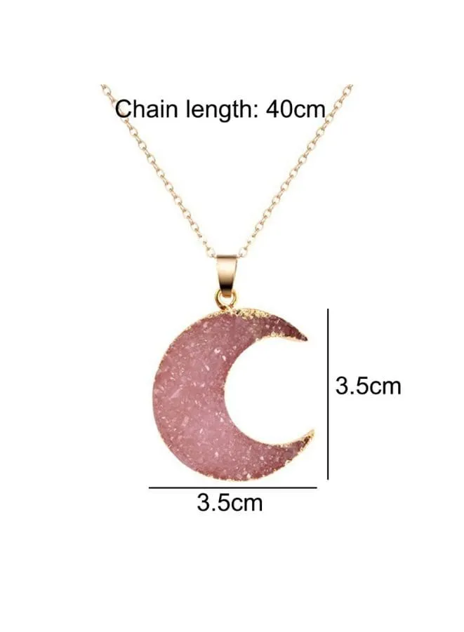 Grey Moon Alloy Link Chain Necklace for Women - Add a Touch of Celestial Charm