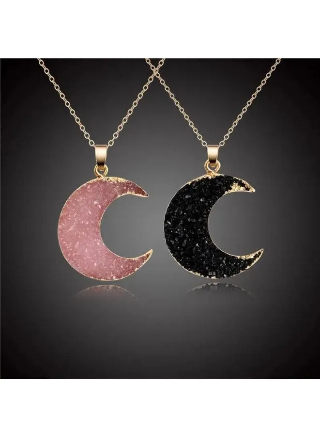 Grey Moon Alloy Link Chain Necklace for Women - Add a Touch of Celestial Charm