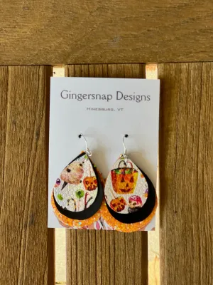 Halloween Candy Small Gingersnap Original Earrings