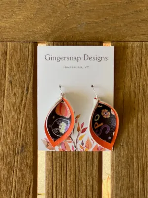 Halloween Orange Small Gingersnap Original Earrings