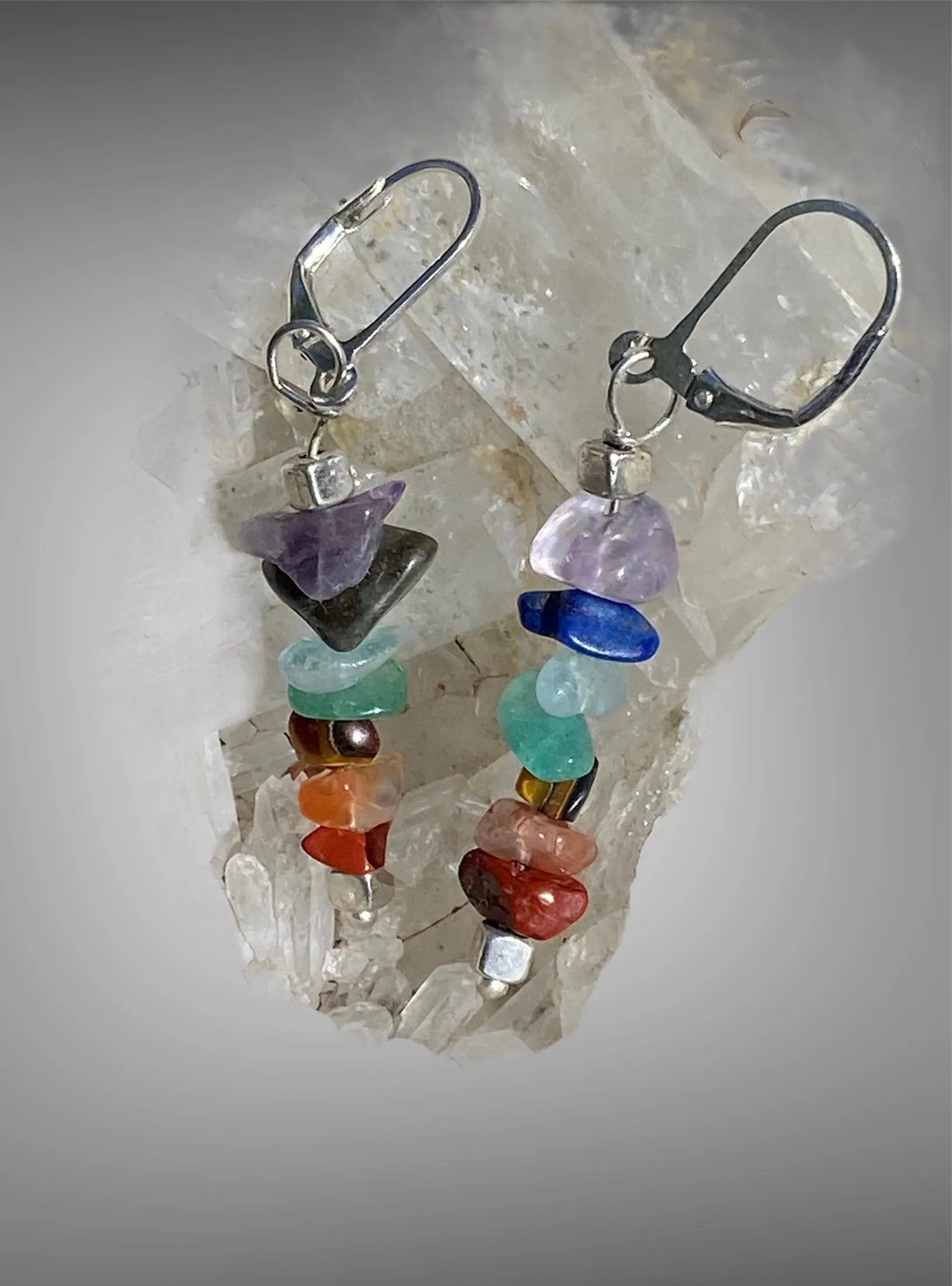Handmade Chakra Gemstone Earrings