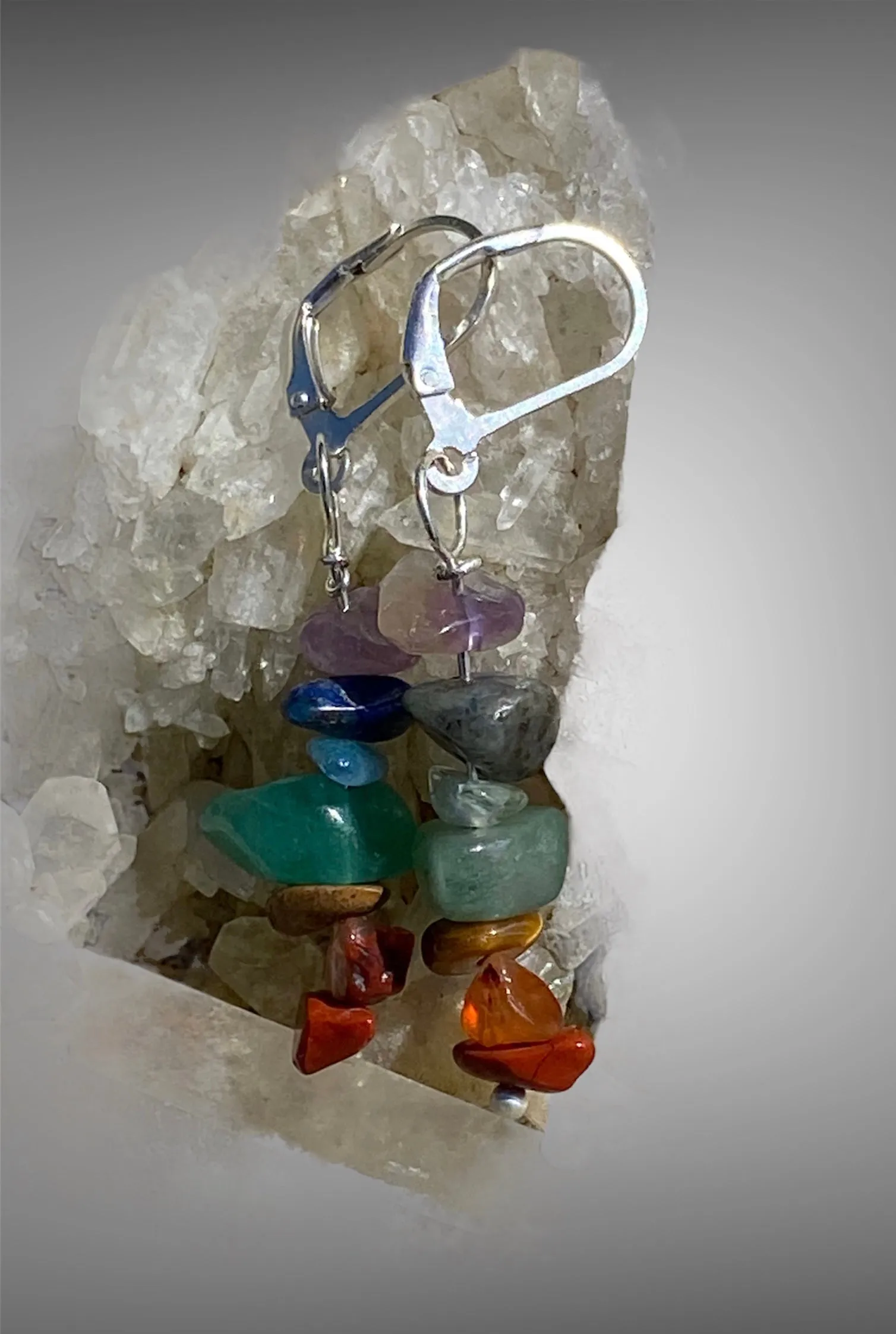 Handmade Chakra Gemstone Earrings
