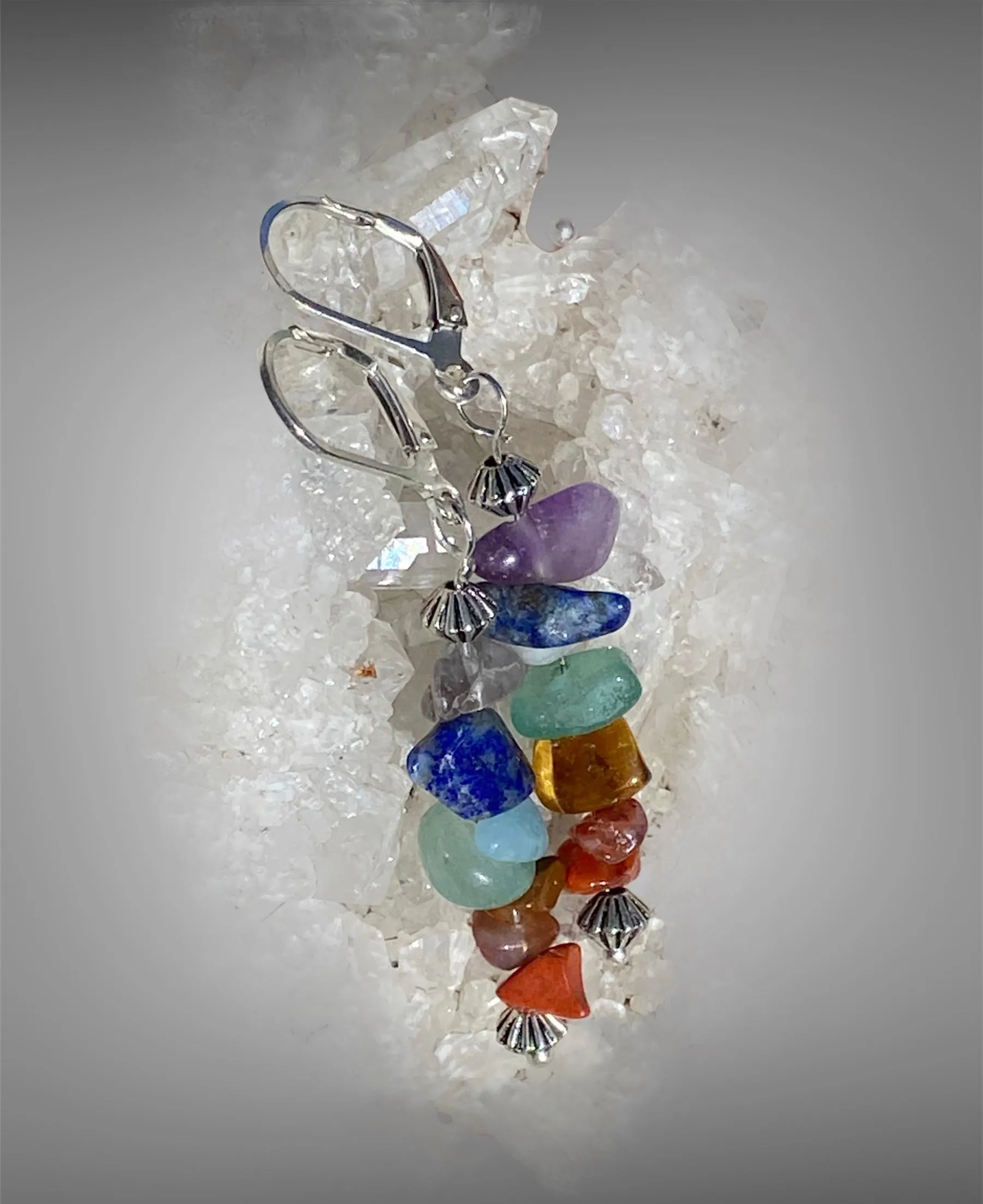 Handmade Chakra Gemstone Earrings