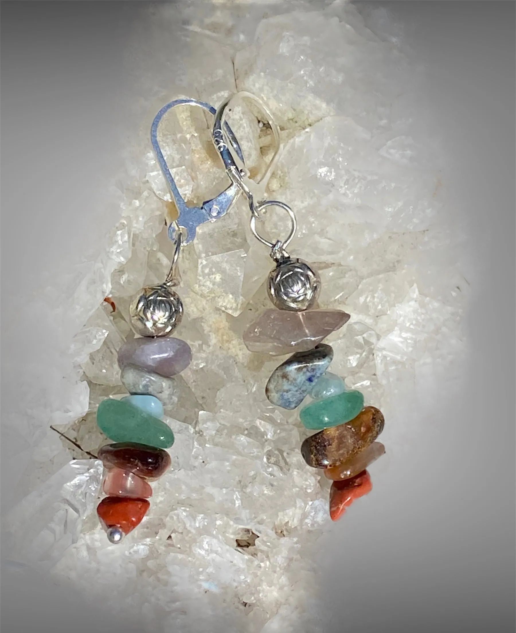 Handmade Chakra Gemstone Earrings