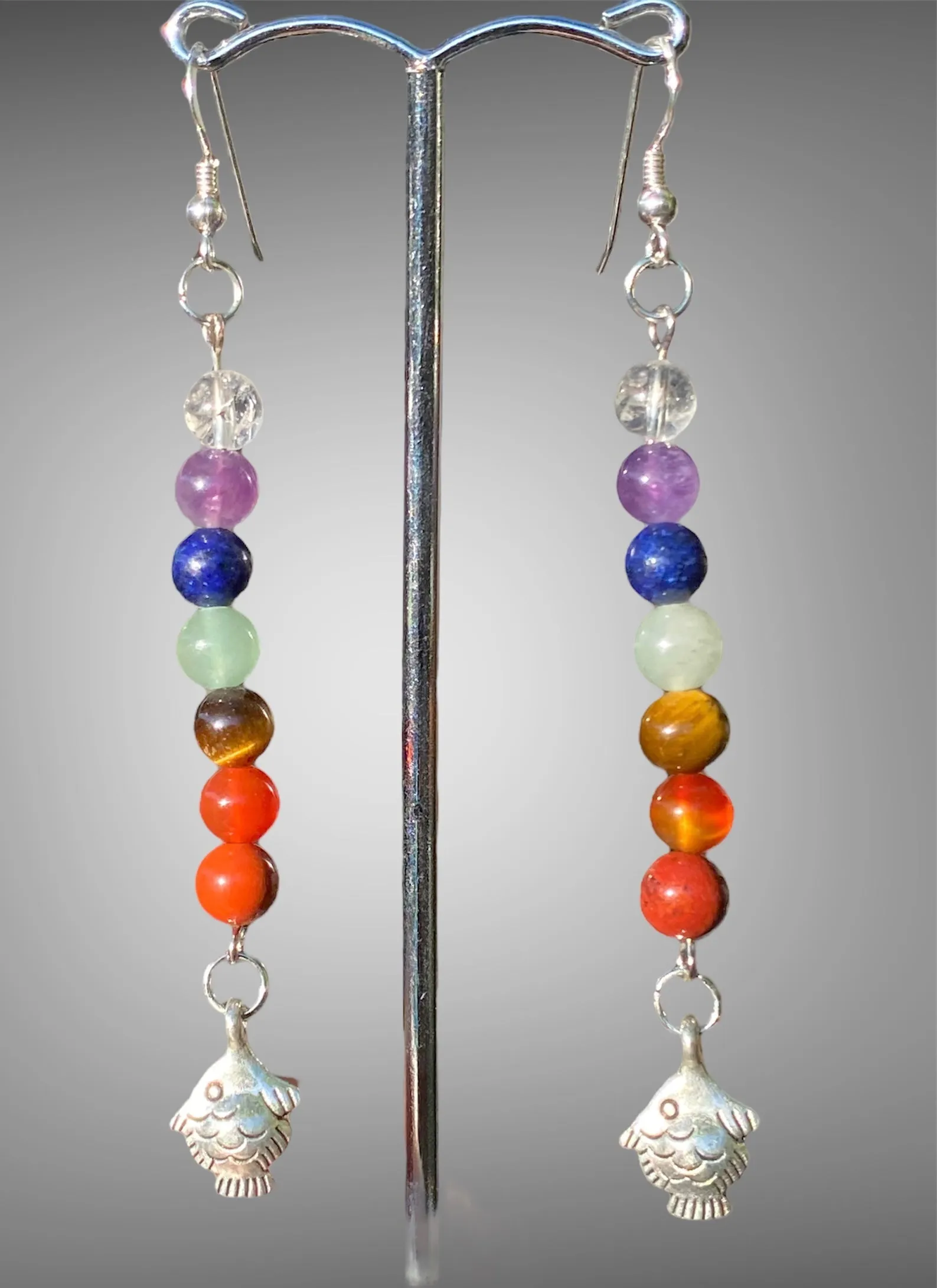 Handmade Chakra Gemstone Earrings