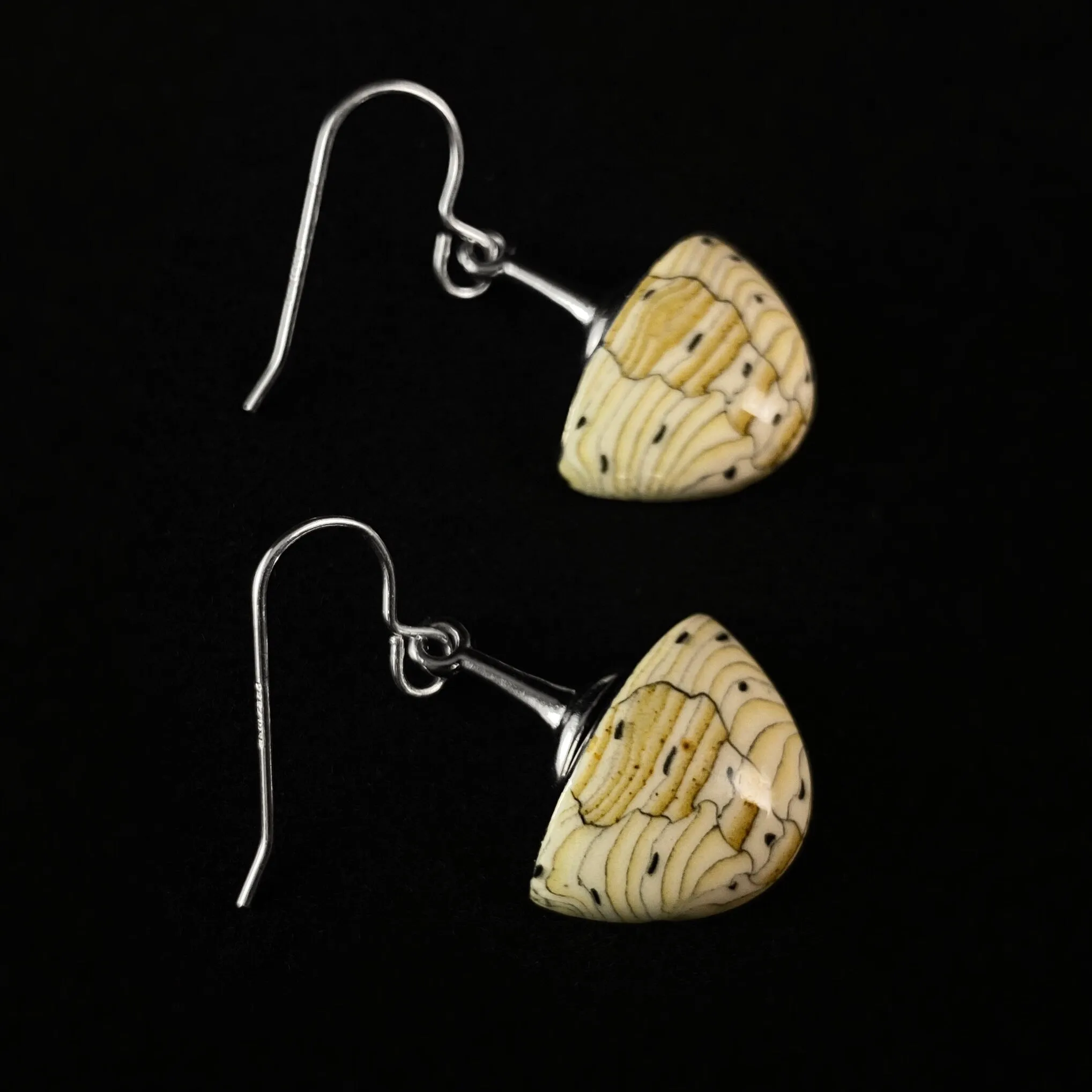 Handmade Millefiori Porcelain Travels Drop Earrings, Handmade - Blue Studio