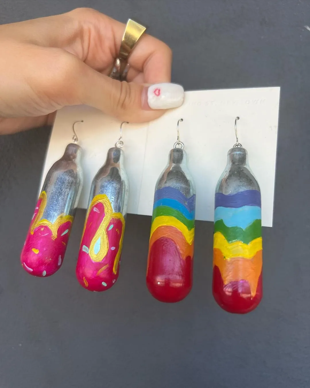 Handmade Painted Nang Earrings