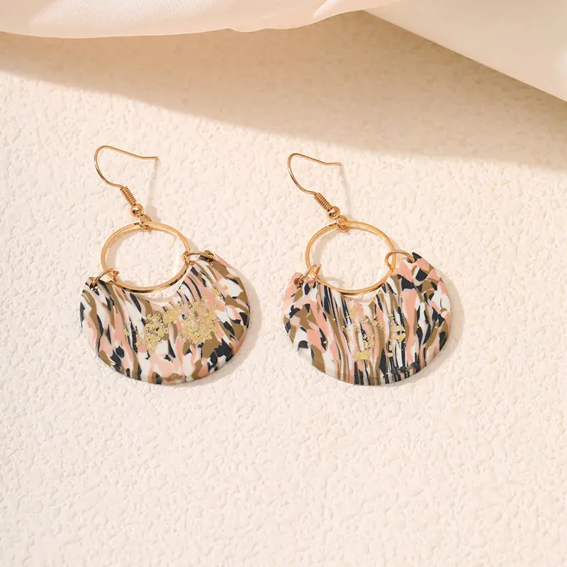 Handmade Polymer Clay Drop Earrings | Abstract Pattern Dangle Earrings | Women's Unique Jewelry
