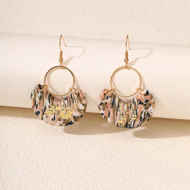 Handmade Polymer Clay Drop Earrings | Abstract Pattern Dangle Earrings | Women's Unique Jewelry