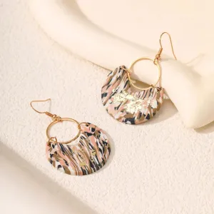 Handmade Polymer Clay Drop Earrings | Abstract Pattern Dangle Earrings | Women's Unique Jewelry