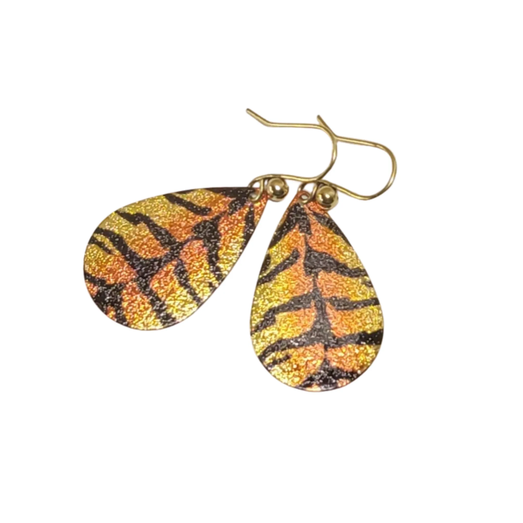Handmade Tiger Print Earrings