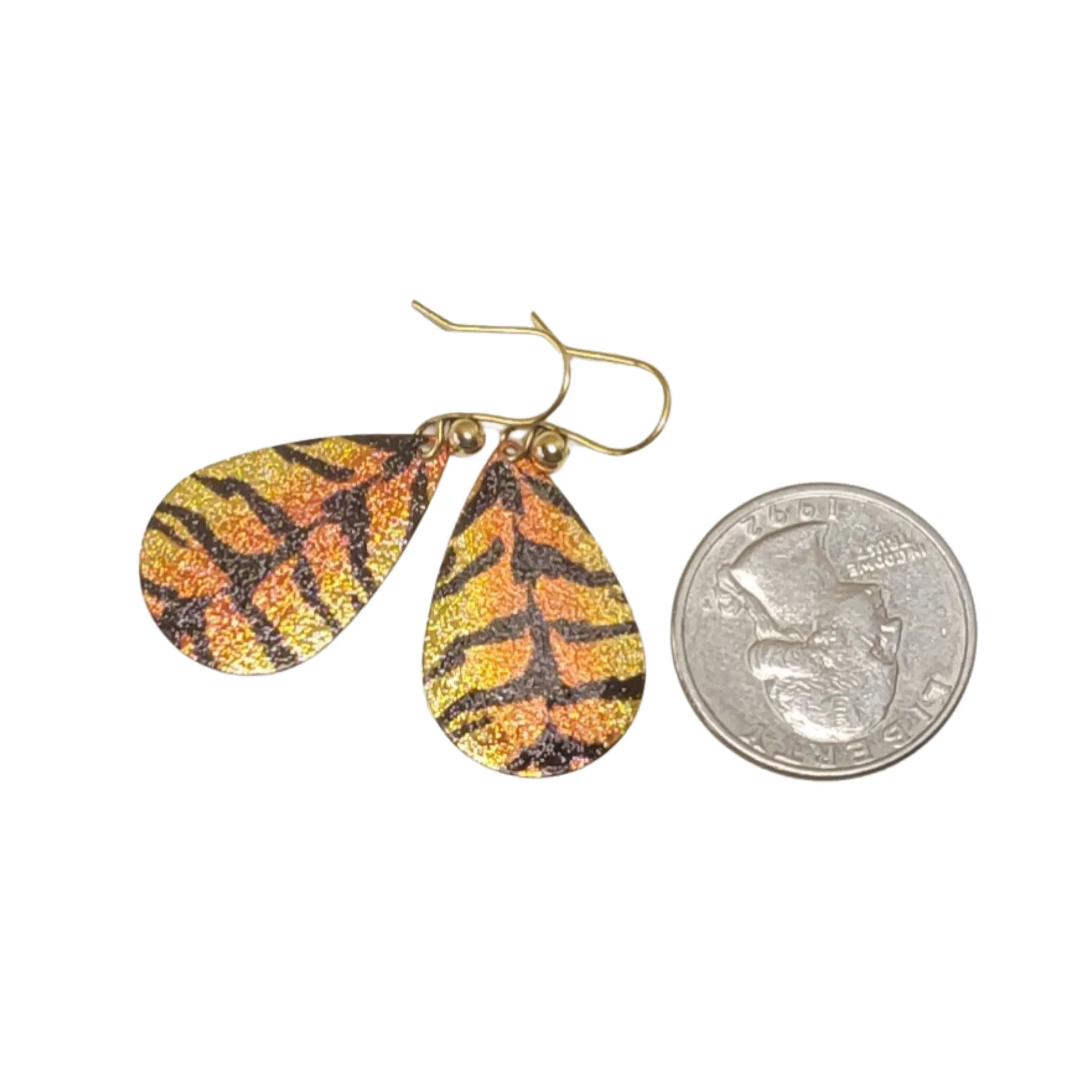 Handmade Tiger Print Earrings
