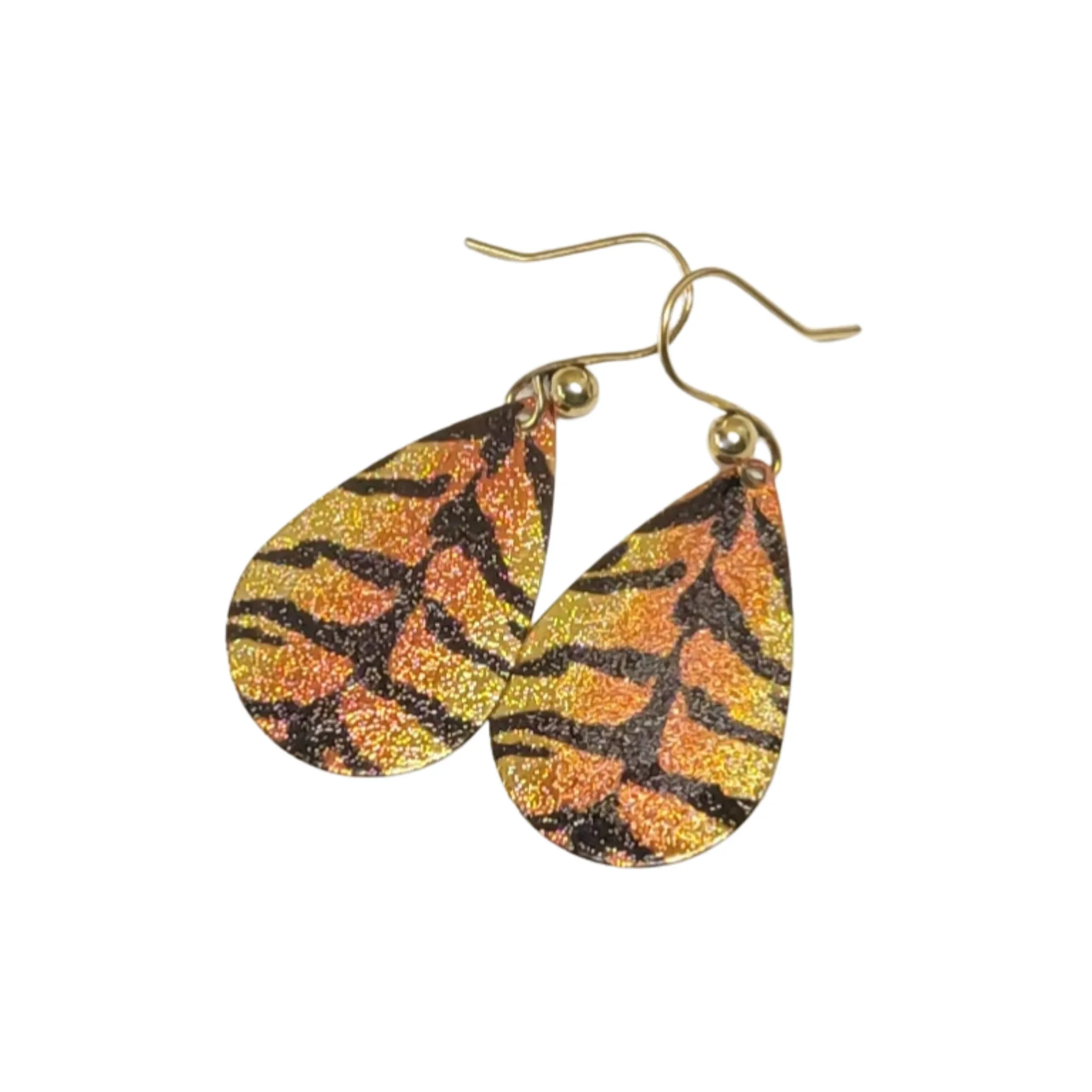 Handmade Tiger Print Earrings