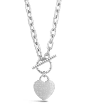 HEART TOGGLE NECKLACE SILVER