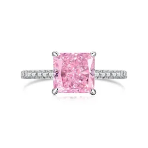 Ice Flower Cut 8A High Quality AAAAA High Carbon Diamonds Set with Four Claw Design Party Engagement Rings
