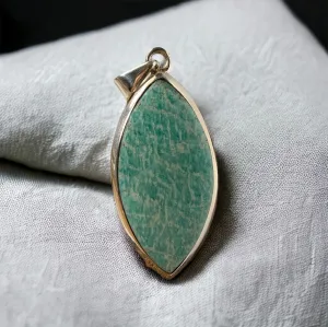 Indian Amazonite Sterling Silver Pendant