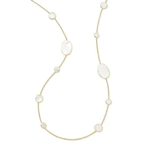 IPPOLITA Yellow Gold Station Necklace in Mother-of-Pearl - POLISHED ROCK CANDY