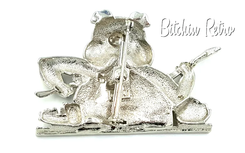 JJ Brooch Pigging Out Vintage Pin and Perfect Gift for Foodies Chefs Cooks