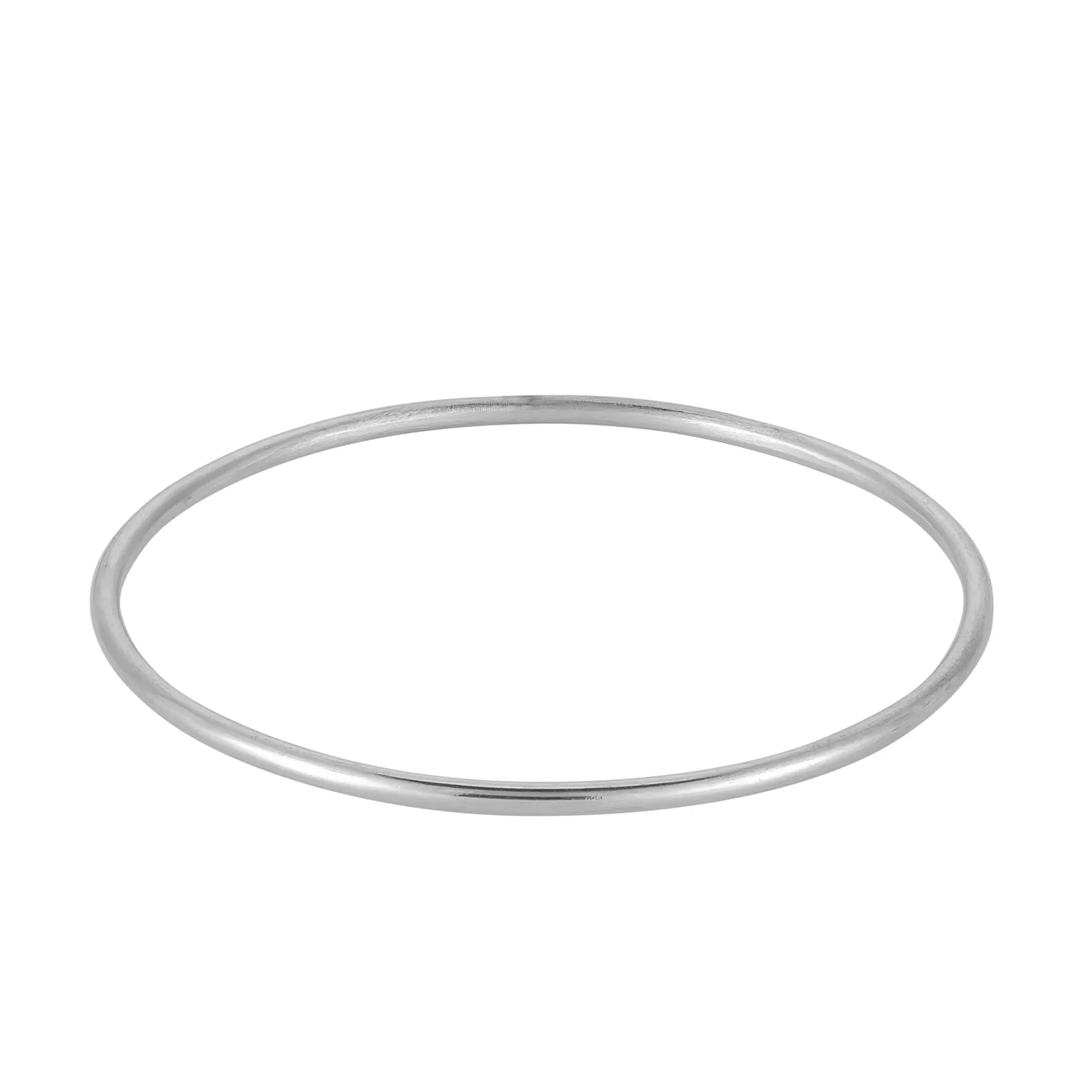 Karen Hill Tribe Silver Plain Thin Round Tube Stacking Bangle