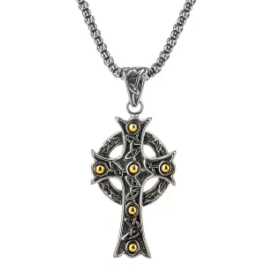 Keith Jack Sterling Silver   18k Large Ornate Cross Pendant